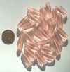 25 22mm Long Rose Pink Ovals